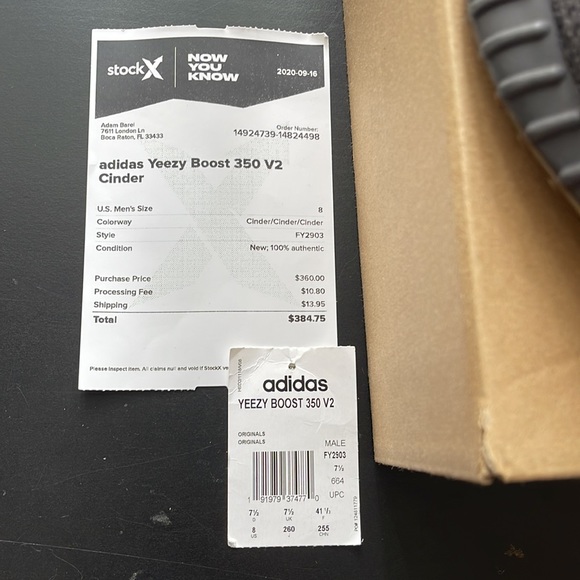 Yeezy Boost V2 Cinder Size 8 - Picture 7 of 7